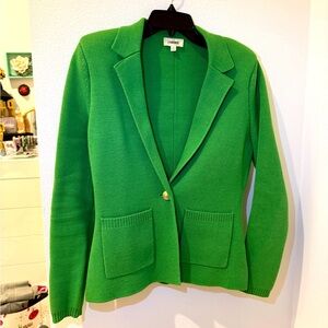 L'AGENCE Green Knit Blazer